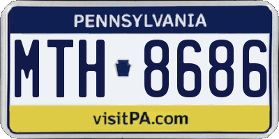 PA license plate MTH8686