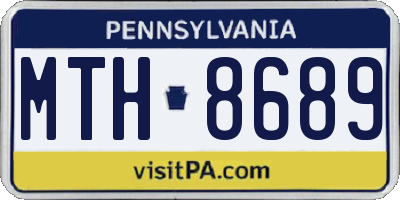 PA license plate MTH8689