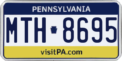 PA license plate MTH8695