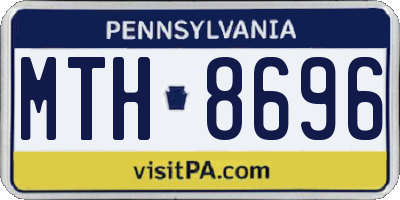 PA license plate MTH8696