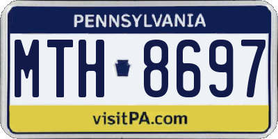 PA license plate MTH8697