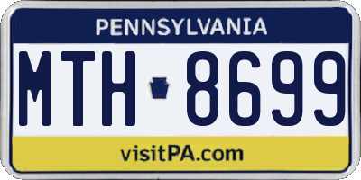 PA license plate MTH8699