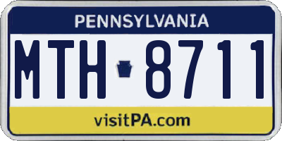 PA license plate MTH8711