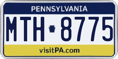 PA license plate MTH8775