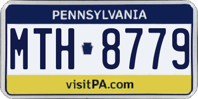 PA license plate MTH8779