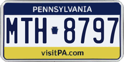 PA license plate MTH8797