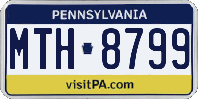 PA license plate MTH8799