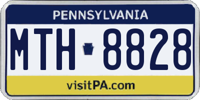 PA license plate MTH8828
