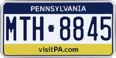 PA license plate MTH8845