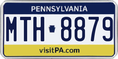 PA license plate MTH8879