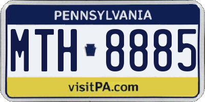 PA license plate MTH8885