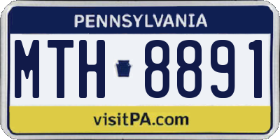 PA license plate MTH8891