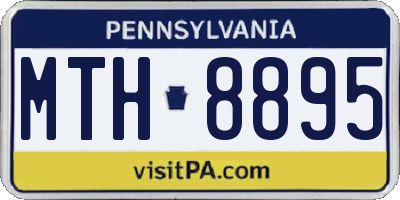 PA license plate MTH8895