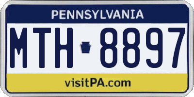 PA license plate MTH8897