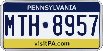 PA license plate MTH8957