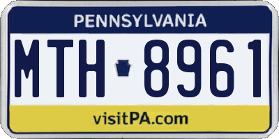 PA license plate MTH8961