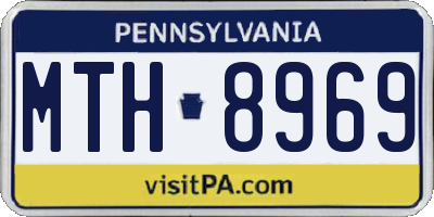 PA license plate MTH8969
