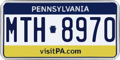PA license plate MTH8970