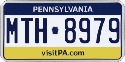 PA license plate MTH8979
