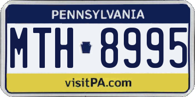 PA license plate MTH8995