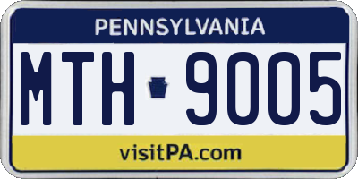 PA license plate MTH9005