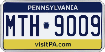PA license plate MTH9009