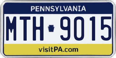 PA license plate MTH9015