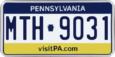 PA license plate MTH9031