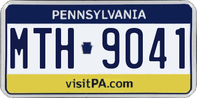 PA license plate MTH9041
