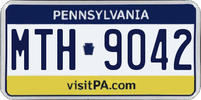 PA license plate MTH9042