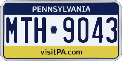 PA license plate MTH9043