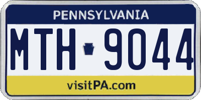 PA license plate MTH9044