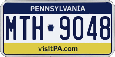 PA license plate MTH9048
