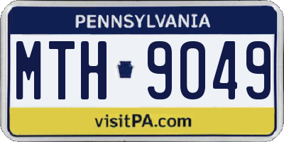 PA license plate MTH9049