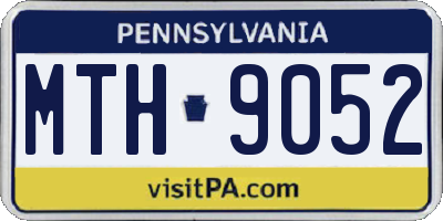 PA license plate MTH9052