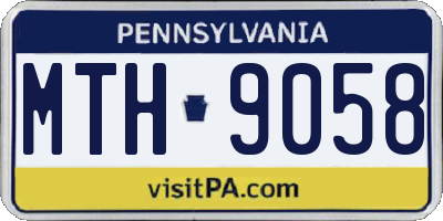 PA license plate MTH9058