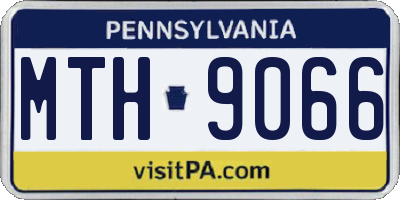 PA license plate MTH9066