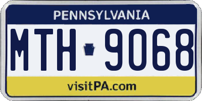 PA license plate MTH9068