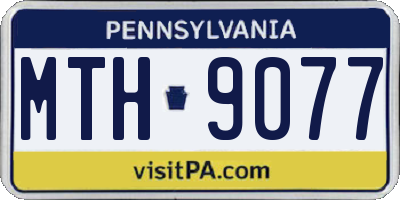 PA license plate MTH9077