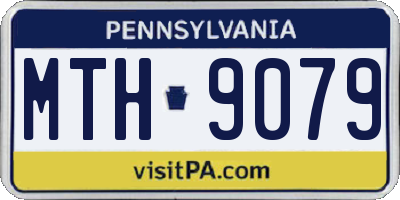 PA license plate MTH9079