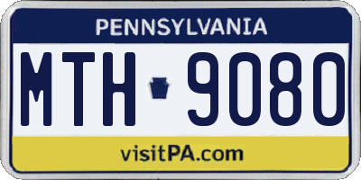 PA license plate MTH9080