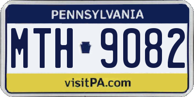 PA license plate MTH9082