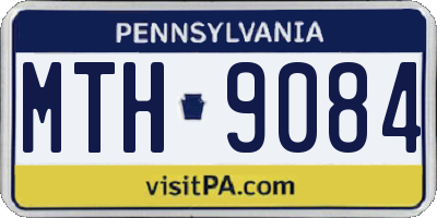 PA license plate MTH9084