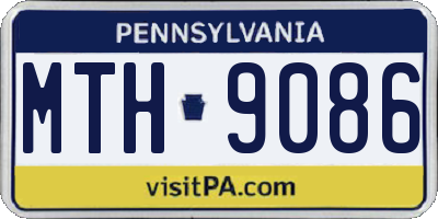 PA license plate MTH9086
