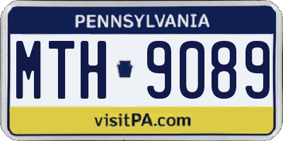 PA license plate MTH9089