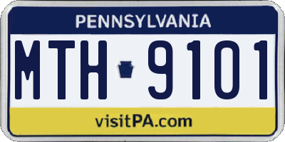 PA license plate MTH9101