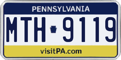 PA license plate MTH9119