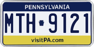 PA license plate MTH9121