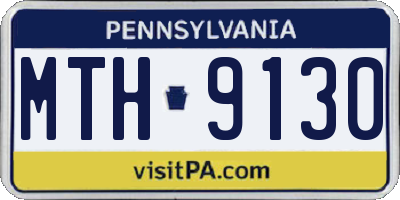 PA license plate MTH9130