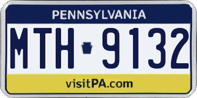 PA license plate MTH9132
